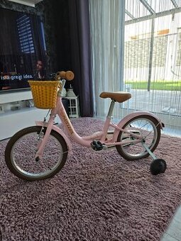 Ruzovy retro bicykel kenzel Luna s košíkom