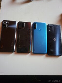 Predám 4ks mobilov,pokazený display