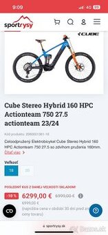 Cube Stereo Hybrid 160 HPC Actionteam 750 27.5 actionteam 23