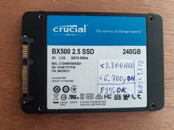 SSD 240GB CRUCIAL BX500 2,5" SATA3