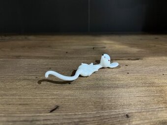 Sklenená figúrka myš – vintage dekorácia, zberateľský kus,