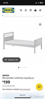 Posteľ ikea 2ks