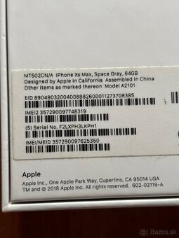 Predam Apple iphone XS Max Space grey 64GB