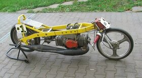 starý pretekový motocykl sprint dragster jawa čz koště DKW - 1
