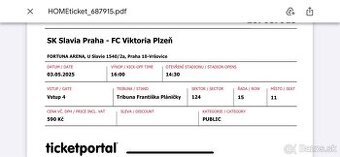Vstupenky futbal Slávia Praha - Viktôria Plzeň