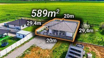 Stavebný pozemok s projektom RD, 589m2, Senica