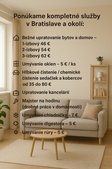 👉 Naša firma poskytuje upratovacie služby.