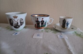 Různé šálky  - Franz Josef, Rakusko Uhorsko, 1. svetová vojn