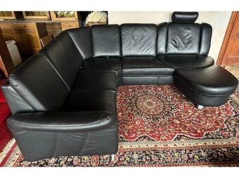 Luxusní rohová kožená sedací souprava, 3199