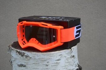 Kvalitné brile okuliare pre motocross oranžové SHOT