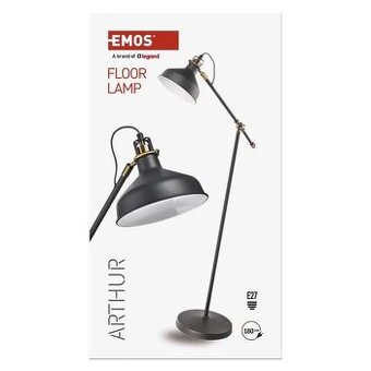 Stojacia lampa Emos Arthur tmavo šedá