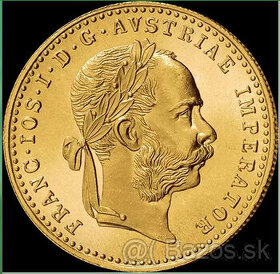 Zlatá rakúska minca, mince, dukát F. Jozef I. novorazba 1915