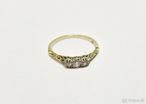 starožitný brilliantový prsteň 0,24ct - 1