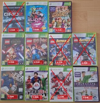 Predám hry na Xbox 360