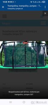 Predám sieť pre trampolínu - úplne nová nepoužitá
