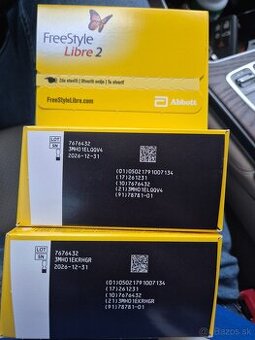 Senzory Freestyle Libre 2 (3 ks), každý za 60€