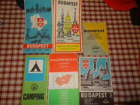 Predám 6ks staršie mapy Budapest-Budapešť