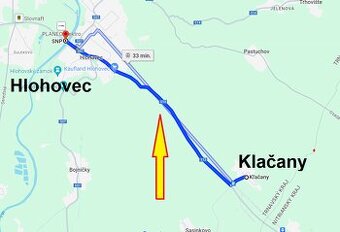 Pozemok hlavna cesta Hlohovec-Klačany