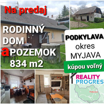 RODINNÝ DOM, STODOLA A POZEMOK 834 m2 PODKYLAVA MYJAVA