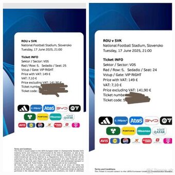 VIP listky na zapas U21