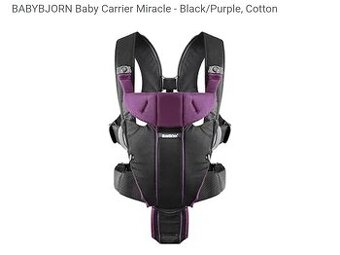 Babybjörn detský nosič Baby Carrier Miracle