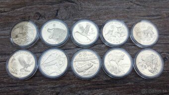 predám komplet 10 ks 5€ mincí - Fauna a Flóra na Slovensku