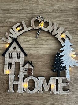 LED vianočna drevená dekorácia