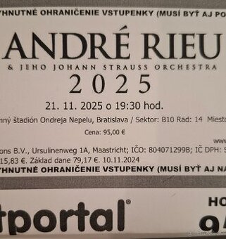 André Rieu, 21.11., 2 lístky