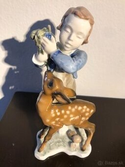 051 - Rosenthal , Germany ,dievča so srnkou