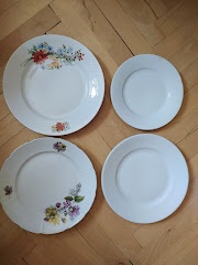 Plytké taniere na doplnenie, značené