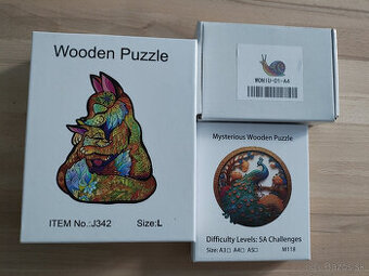 Drevené puzzle - zvieratá