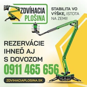 Plošina, Výškové práce, práca vo výškach