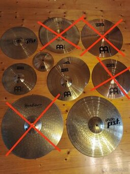 Činely, hi-hat, china, splash, bell a ride na predaj