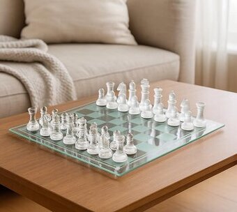 Predám sklenený šach – elegantný dizajn
