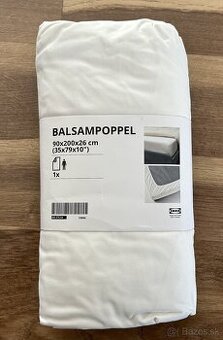 Biela posteľná plachta BALSAMPOPPEL IKEA 90x200x26 cm