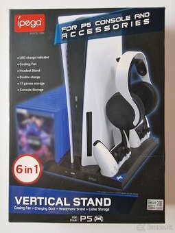 iPega P5013 nabíjacia a chladiaca stanica pre PS5 (čierna)