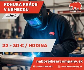 Zvárač Nemecko – zváranie oceľových konštrukcií (22–30 €/h)