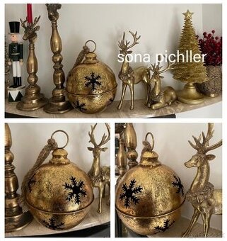 vianoce - luxusne mega rolnicky kovove 5 velkosti