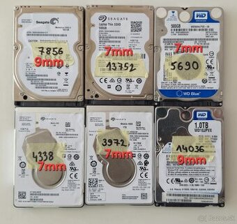 2,5'' 500GB 1TB WD Seagate HDD