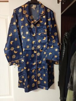 Tmavomodrá nočná košeľa