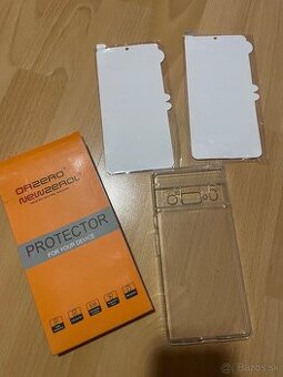 Priesvitný kryt a 2x ochranná fólia na Google Pixel 6 PRO