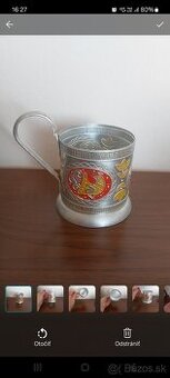 Retro držiak na pohár, podstakannik, zberateľský kus