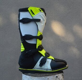 Topánky čižmy SHOT žlté biele čierne