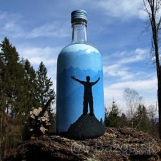 Darčeková fľaša pre milovníka hôr
