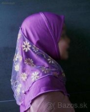 Detské modlitebné hijáby / amiry / kukly s kvietkami