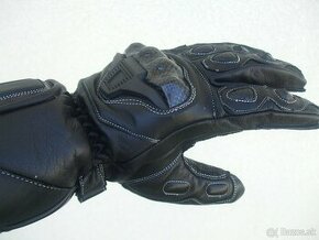 Kvalitne celokozene moto rukavice s chranicmi XL-XXL