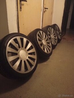 PREDAM DISKY 5X100 R18+PNEUMATIKY CONTINENTAL R18 VW/AUDI/