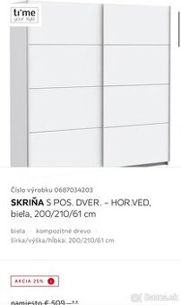 SKRIŇA S POSUVNÝMI DVERAMI