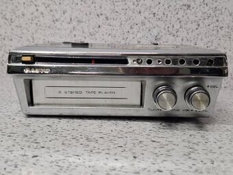 Rare 8-track 》Sanyo FT-821 》 magnetofon 》vzácne autorádio