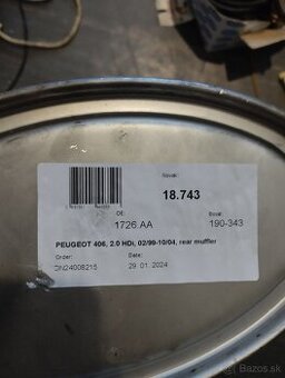 Peugeot  406 - Výfuk
